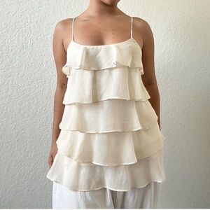 Candie's Cream Layered Camisole Top